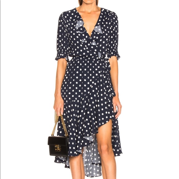 Fabulous Icons Polka Dot Wrap High Low Dress - Picture 3 of 10